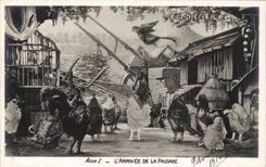 CPA Phantasie Chantecler Tat I die Ankunft des Fasans (Hahn)