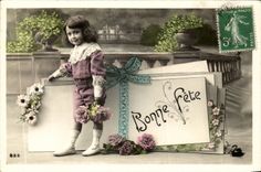 CPA Phantasie-gutes Kind feiert