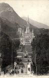 Lourdes CPA the esplanade and the basilica