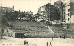 Paris CPA the arena and the street Monge