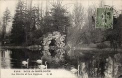 Paris CPA Bois de Boulogne La grotte et les cygnes