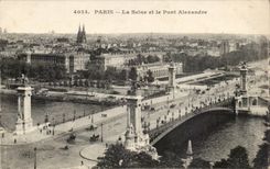 Paris CPA La Seine et le pont Alexandre