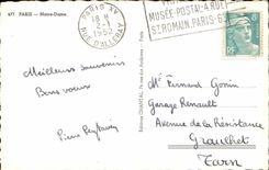 Paris CPM Notre Dame