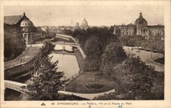 Strasbourg CPA the theater the ill and the palate of the Rhine