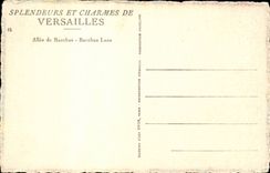 CPA Splendors and charms of Versailles Allee of Bacchus