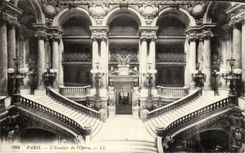 Paris CPA the staircase of the opera