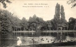 Paris CPA Bois de Boulogne Etang de la grande cascade