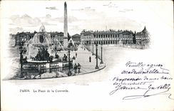 Paris CPA La place de la Concorde