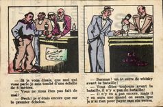 CPA Fantaisie Humour Si je vous disais que moi je suis tombe d'une echelle de 6 metres (whisky alcool)