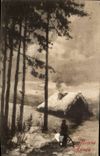 CPA Fantaisie Paysage Bonne annee
