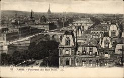 Paris CPA Panorama des sept ponts