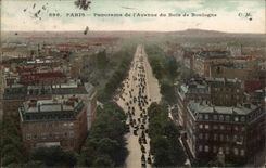Paris CPA Panorama de l'avenue du Bois de Boulogne