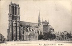 Paris CPA Eglise Notre Dame Cote Nord