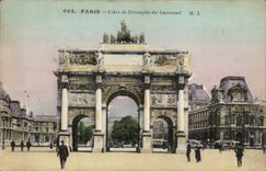 Paris CPA L'arc de triomphe du Carrousel