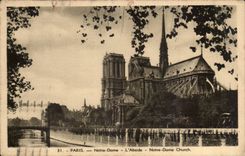 Paris CPA Eglise Notre Dame Abside 