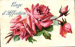 CPA Phantasie-Blumen-Burgschaft der Rosen-Neigung