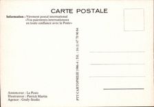MODERN CARD the Post office international Postal transfer (Patrick Martin Grafy)