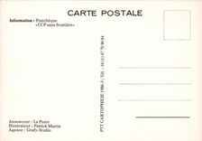 MODERN CARD postcheque Post office CPC Without borders (Patrick Martin Grafy Studio)