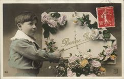 CPA Fantasy Child Boy Good festival