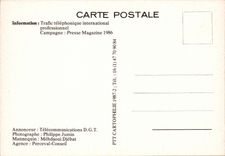 MODERN CARD Telephone Traffic international professional 1986