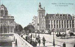 Paris CPA Le pont au change et la conciergerie