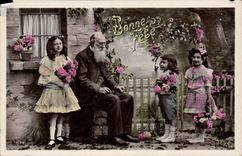 CPA Fantasy Children and old man Good festival