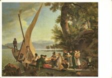 Aide suisse aux tuberculeux CPM Adam Wolfgang Toepfler L'embarquement de la noce Viaggio di Noze