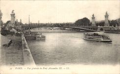 Paris CPA View of the bridge Alexandre III