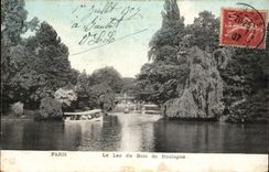 Paris CPA Le lac du Bois de boulogne