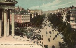 Paris CPA Le Boulevard de la Madeleine