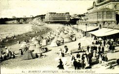 REPRODUCTION Biarritz La plage et le casino municipal