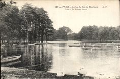 Paris CPA Le lac du Bois de Boulogne