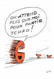 CPM lettre G On attend plus que moi pour partir tchao
