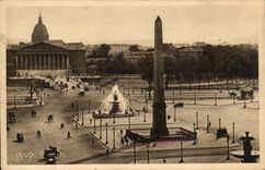 Paris CPA Place de la Concorde Obelisque et Chambre des Deputes