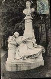 Paris CPA Park Heap Monument of Guy of Maupassant