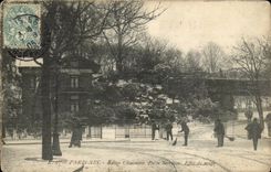 Paris CPA Hillocks Chaumont Gate SEcretan Effect of snow