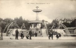 Paris CPA Place Daumesnil (lion lions)