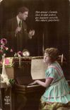 CPA Fantasy Child with the piano