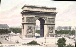 Paris CPA Arc de Triomphe of Etoile (Bon Marche)