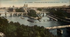 Paris CPA Panorama de la cite vue prise du Louvre