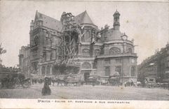 Paris - 18 - Eglise St Eustache et Rue Montmartre - CPA 