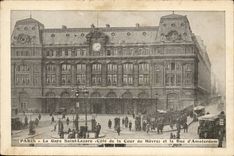 Paris - 8 - Train station St Lazare - Dimension of the Court of Le Havre and the Street of Amsterdam - CPA