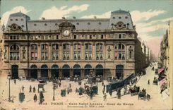 Paris - 8 - Train station St Lazare - Court of Le Havre - CPA