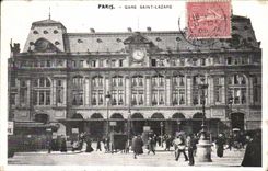 Paris - 8 - Train station St Lazare - CPA