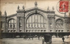 Paris - 10 - Station of North - barouche - CPA