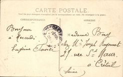 Paris - 14 - Montsouris Park - Rustic Bridge - dog - CPA