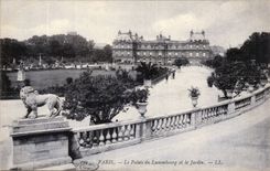 Paris - 6 - the Palate of Luxembourg and the Garden - Lion - CPA
