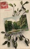 Fetes - - Bonne Annee - Country scene and holly - CPA 