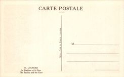 Lourdes - the Basilica and Train station - CPA