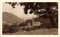 Lourdes - the Basilica and the Peak of Jer - CPA